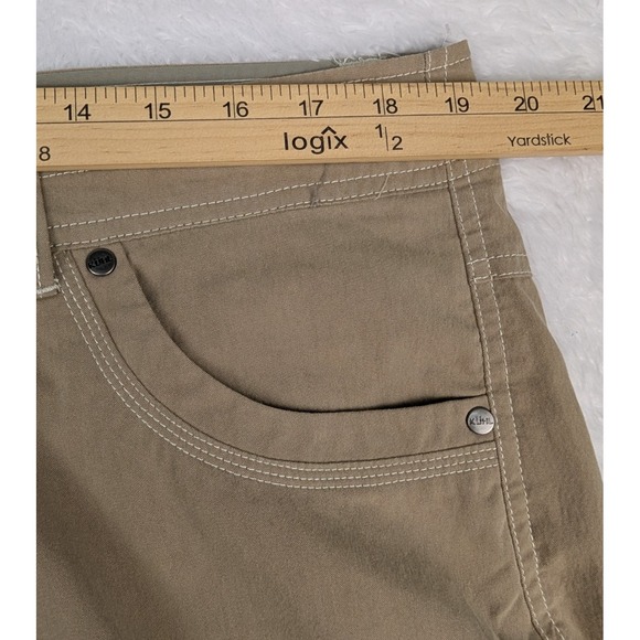 Kuhl Cargo Pants Men's 38x30 Khaki Cotton Blend Flat Front Hiking Workwear - Picture 8 of 14